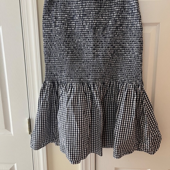 J Crew Smocked Gingham Midi Skirt, Size 16 - Picture 2 of 8